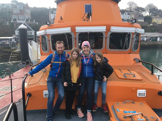 Family visit to a lifeboat