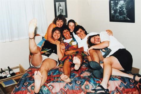 Art Party Fun 1993, Joan,Vicki Dakota, Joanne, Linda  and friend Gold Canyon AZ