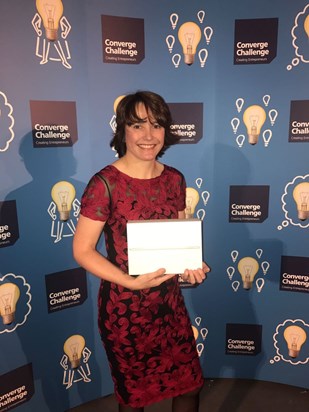 Fiona Denison won the Converge Challenge KickStart Digital Entrepreneur Award, which recognises internet entrepreneurialism and online marketing skills.
