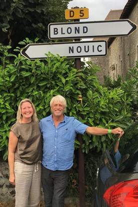 Sarah and Brett near the village of Blond in the Limousin, summer 2019