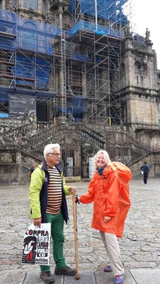 Sarah was so pleased that we met her on the way into Santiago as she walked to the Cathedral and finished her Camino Francais (800+ kms), then took her for a vino refreshment and tapas!