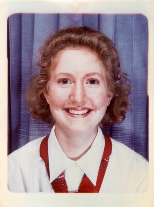 The photo Sarah used for her university application (so probably aged 17?)