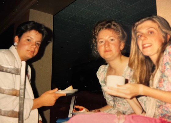 Juliet, Sarah and Amanda at a Mary's garden party 1990 or so