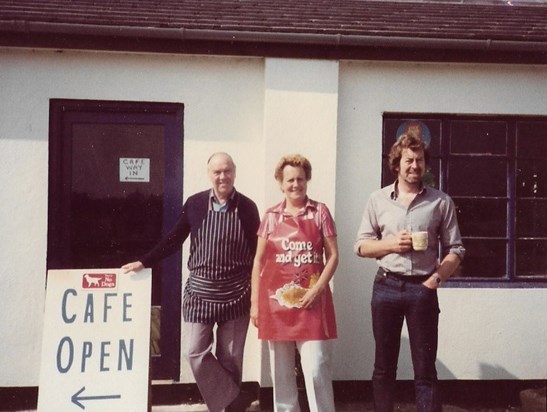 Outside the Cafe at Tregadilet