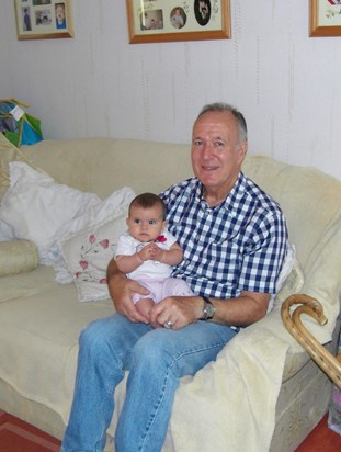 A kind and loving great grandad and baby Grace
