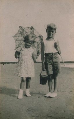 Jean and Donald at the seaside