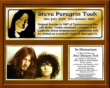 Copy of Tookie's Plaque Presentation (the plaque is on the steps at Marc Bolan's Shrine in Barnes
