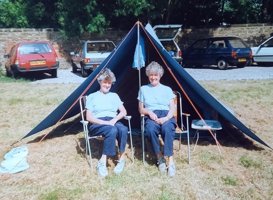 Always happy on a campsite! Scarisbrick 1990 - 70 years of Guiding