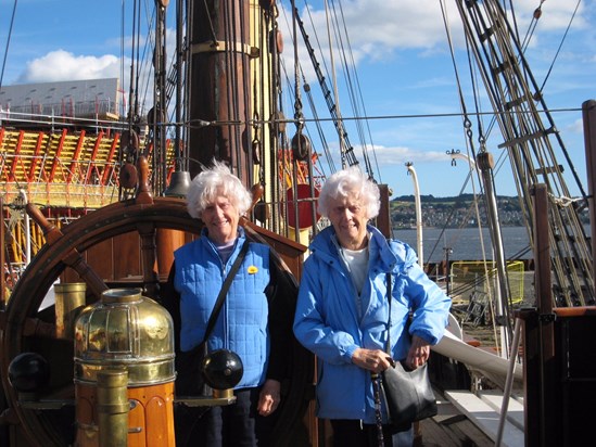 Mollie’s last visit to Scotland, September2016. Discovery, Dundee.