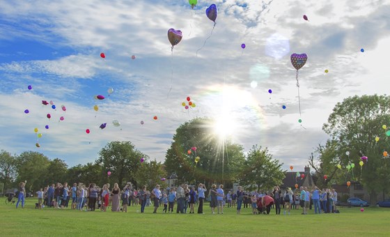 Balloon release for Laura organised by her friend Tammy x