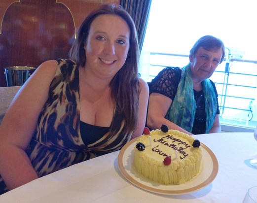 her 24th birthday cake on her birthday cruise, it all seems so very special now