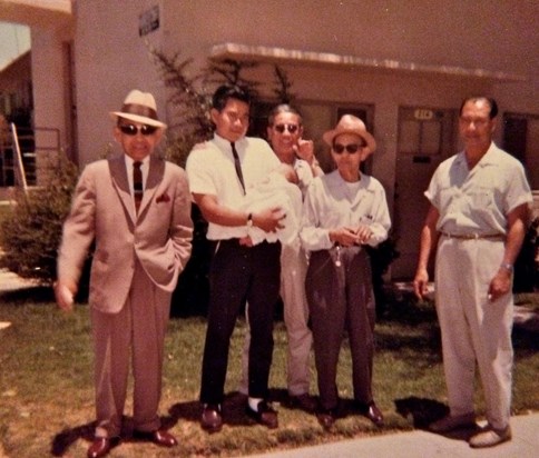 Uncle Johnny, Don, Joseph, " & Rudy with 1st Born, Angela Dolores