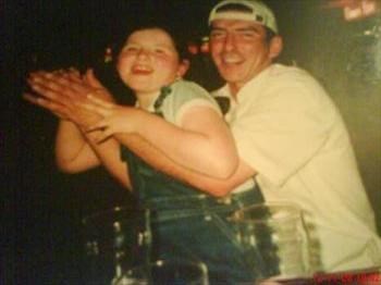me and my dad on holiday in prestatan in wales xxxxx