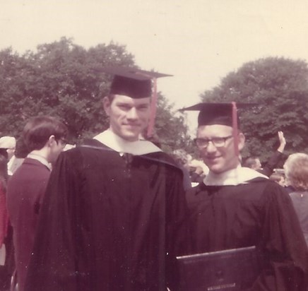 Glen Riddle and Allan Brown at graduation from Bob Jones University, May 1972