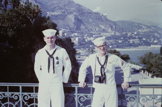 Glen Riddle and Allan Brown in the Navy, 1968