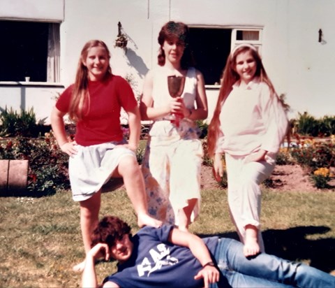 Summer day at Appleby .. me, Paul and his cousins.  