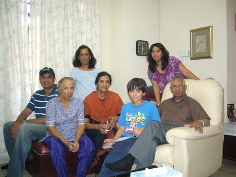 Family members gathered at the house when Father died. (Sheena took the photo)