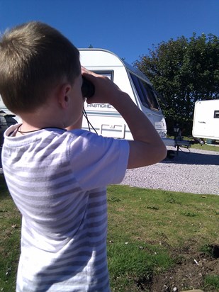 Ethan on lookout at the airshow..!!
