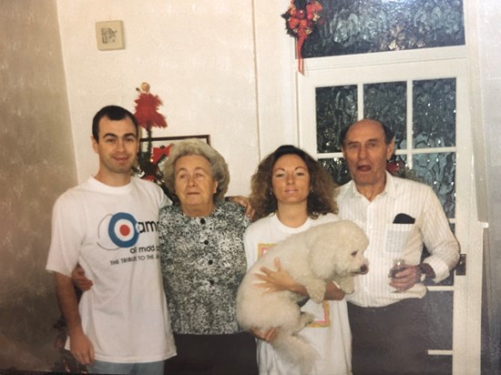 Dad, Nan, Mum (holding Bazil) & Grandad 