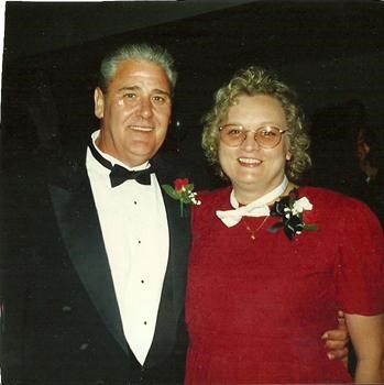 Don and Linda at Missy's wedding. Linda wore Tonys tie all night!