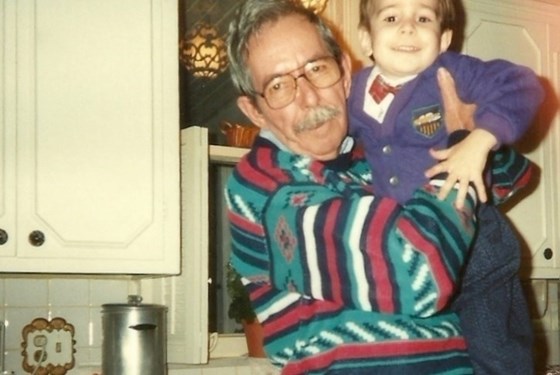 Grandpa Joe with William - Christmas 1994 - Jennifer's home