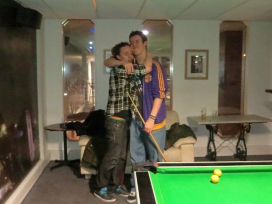 Ross and Steve playing snooker