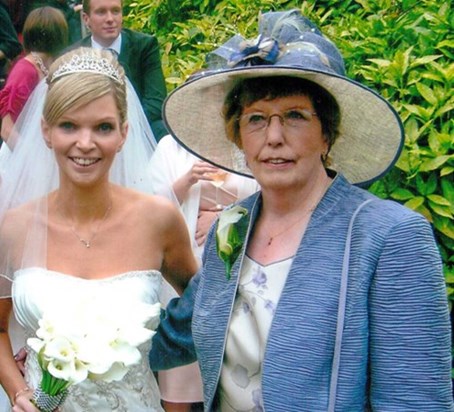 Mum & Fiona on her wedding day