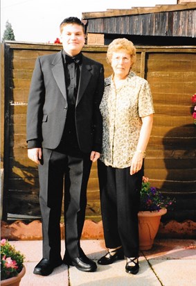 With Alan before his school leaver's prom