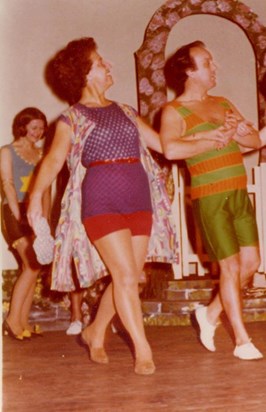 Len in Old Time Music Hall with Eileen Whiting. 