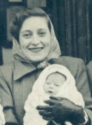 Lynda with godmother Kit Humphries (nee Walker) after her baptism