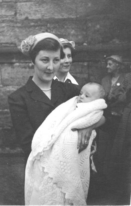 1955 christening of the first born.  Mick