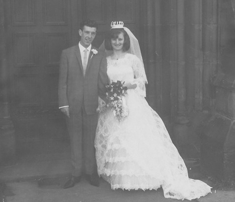 Bernard and Glenda's wedding day