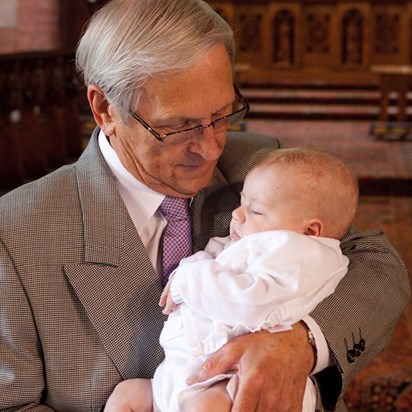 Grandpa & Zac Christening 2012