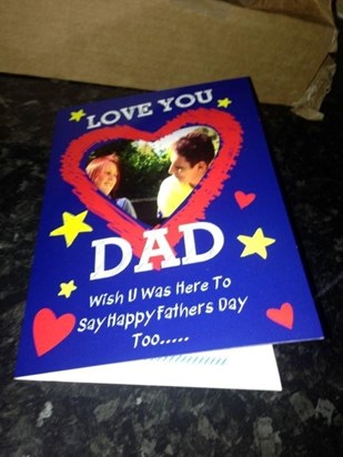 Kerry's beautiful Father's day card to her dad & her hero :'-)
