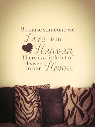 Kerrys tribute for her dad in their new home xx