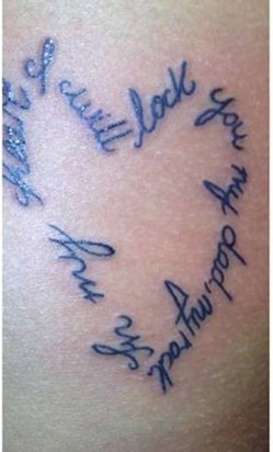 In my heart I will lock you my dad,my rock~ Kerrys memorial tattoo xxx
