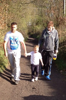 Ian loved going for walks xx (son-in-law David & grandson Junior)
