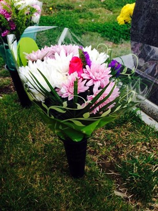 2nd anniversary flowers from Ian's mum Lynn & step dad Bill xxxx