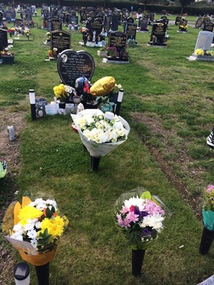 Ian's 2nd anniversary flowers & tributes from all his family xxxx