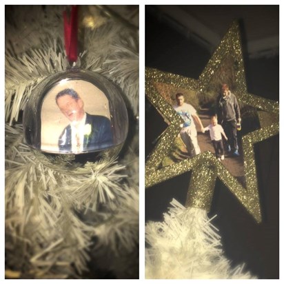 Kerry's beautiful bauble & star on her christmas tree in memory of her dad Ian xx