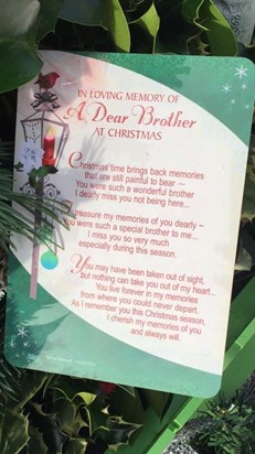 Thinking of Ian~ A very special Brother,Brother~In~Law & Uncle at Christmas time & Always from Greg,Joanne,Reece & Riley xxxx