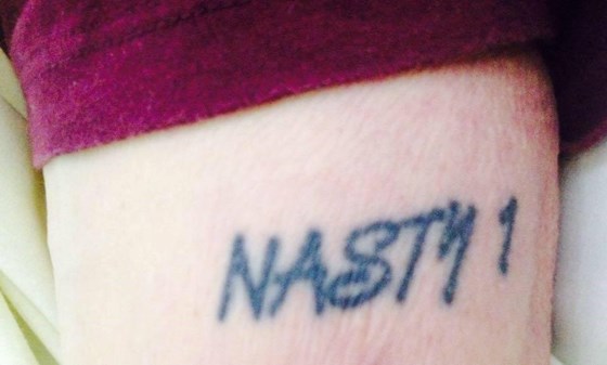 Ian's tattoo of one of his nicknames even though he didnt have a nasty bone in his body xx