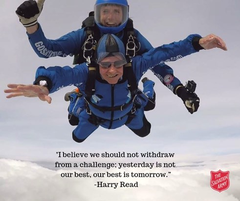 Harry Read Sky dive  quote