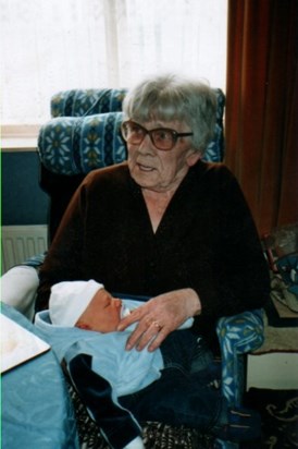 Mum, (Lily) with Great Grandson Joel