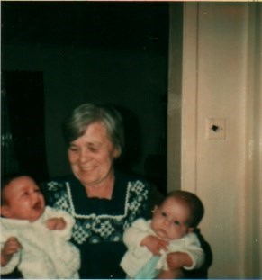 Mum with Grandsons Mark and Kevin