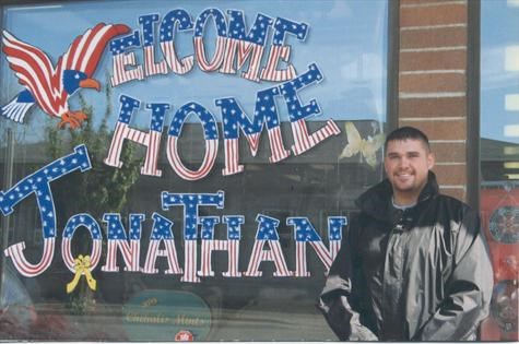 raymond welcomes jonathan home ..friend jewel painted the window at sagensScannedImage068 068 068