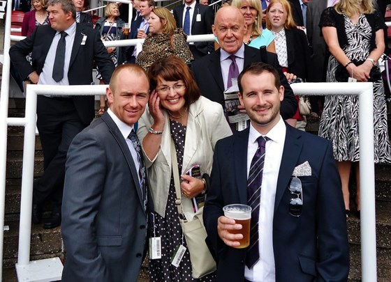 Gareth with Dad, Chris and Darren at the Races 