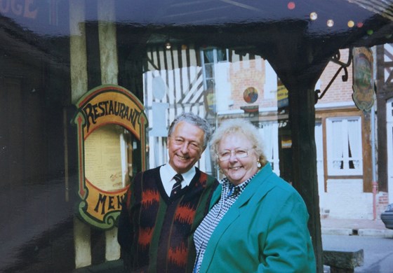  June with her brother-in-law Ted in Normandy 1997
