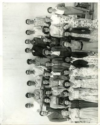 Freshman class at Loma Linda. Barbara, front row, 3rd from R, Betty, front row far L