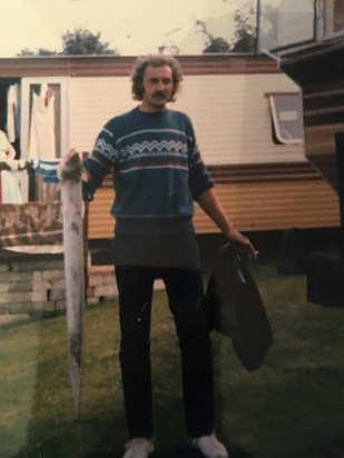 Weymouth... Dad had been boat fishing and came back with an eel!